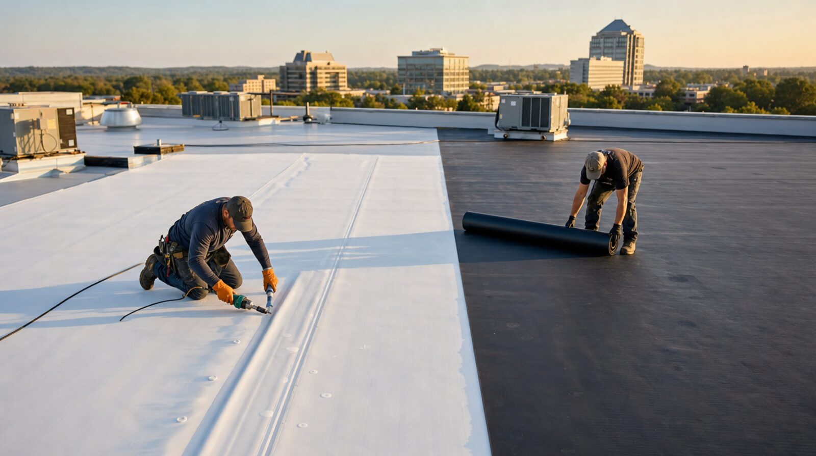 Commercial Flat Roofs: TPO vs. EPDM for Triad Businesses